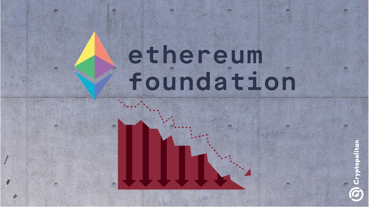 以太坊基金会以1,296万美元价格出售ETH,代币储备减少至7.9%