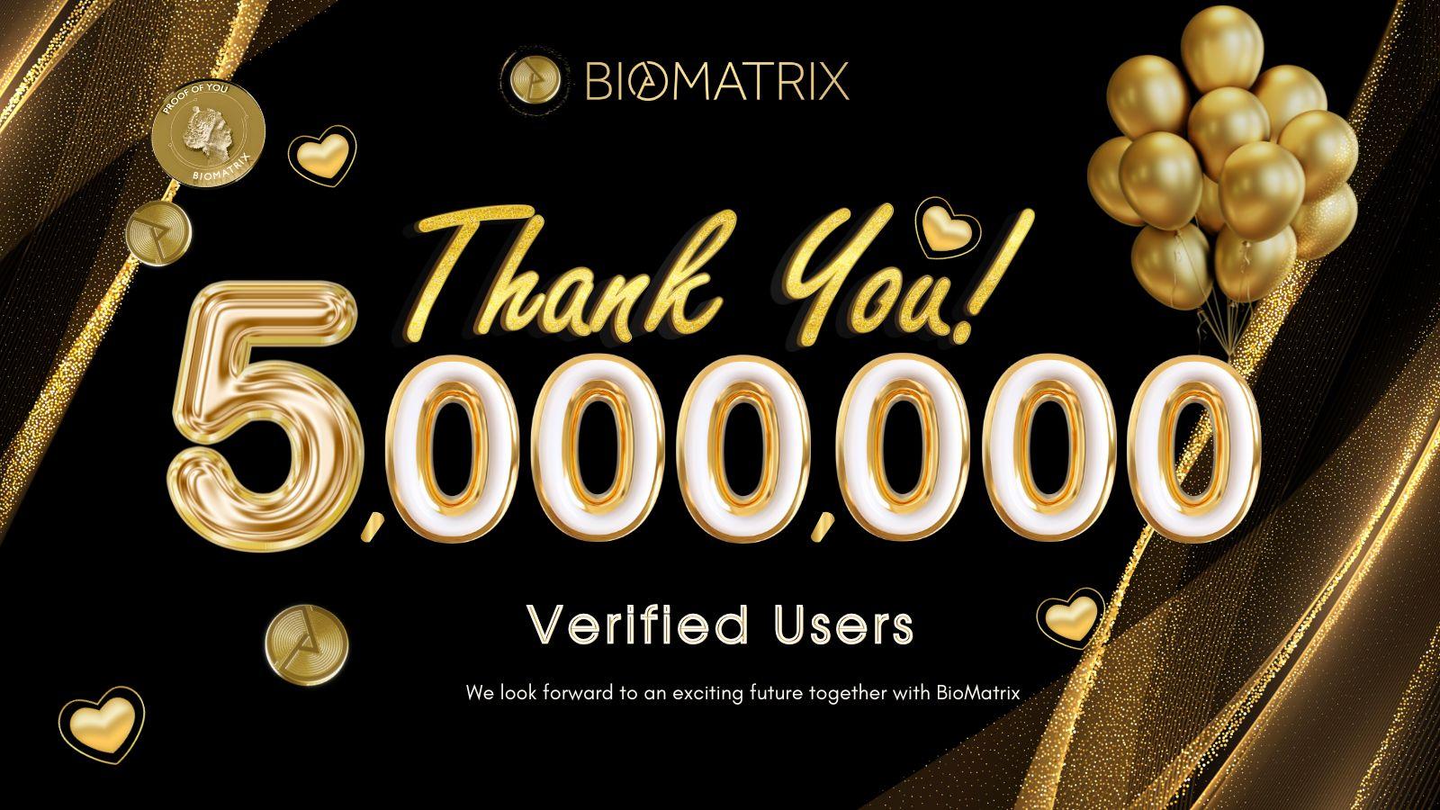 BioMatrix 已验证超过 500 万用户身份,为 Web3 中树立真实人类参与新标准