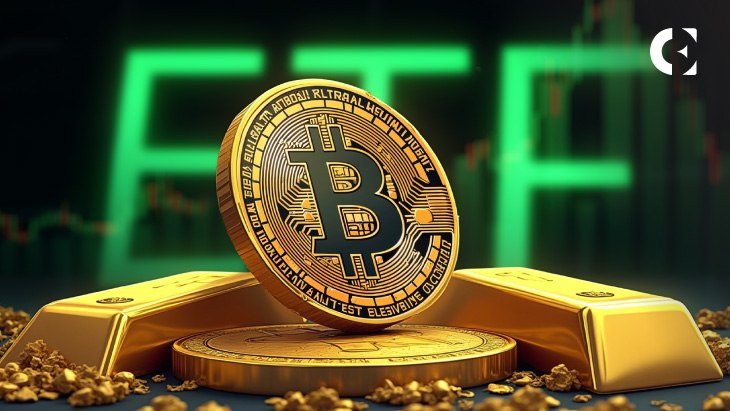 比特币ETF规模将接近500亿美元，机构需求激增，预计将吸收70%的黄金流入量增加。